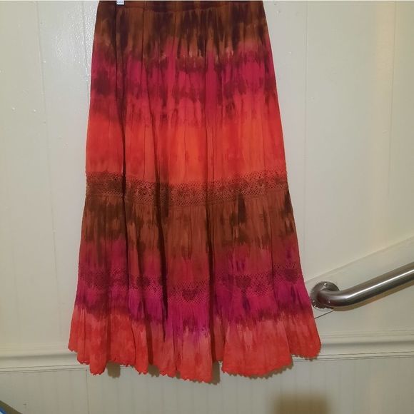 R.Q.T bohemian style maxi tie dye skirt - Picture 2 of 8